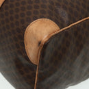 CELINE Macadam Canvas Boston Bag PVC Leather Brown Auth mr364-10