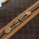 CELINE Macadam Canvas Boston Bag PVC Leather Brown Auth mr364-18