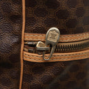 CELINE Macadam Canvas Boston Bag PVC Leather Brown Auth mr364-19