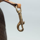 CELINE Macadam Canvas Boston Bag PVC Leather Brown Auth mr364-20