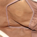 CELINE Macadam Canvas Boston Bag PVC Leather Brown Auth mr364-23