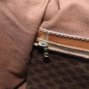 CELINE Macadam Canvas Boston Bag PVC Leather Brown Auth mr364-24