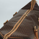 CELINE Macadam Canvas Boston Bag PVC Leather Brown Auth mr364-7