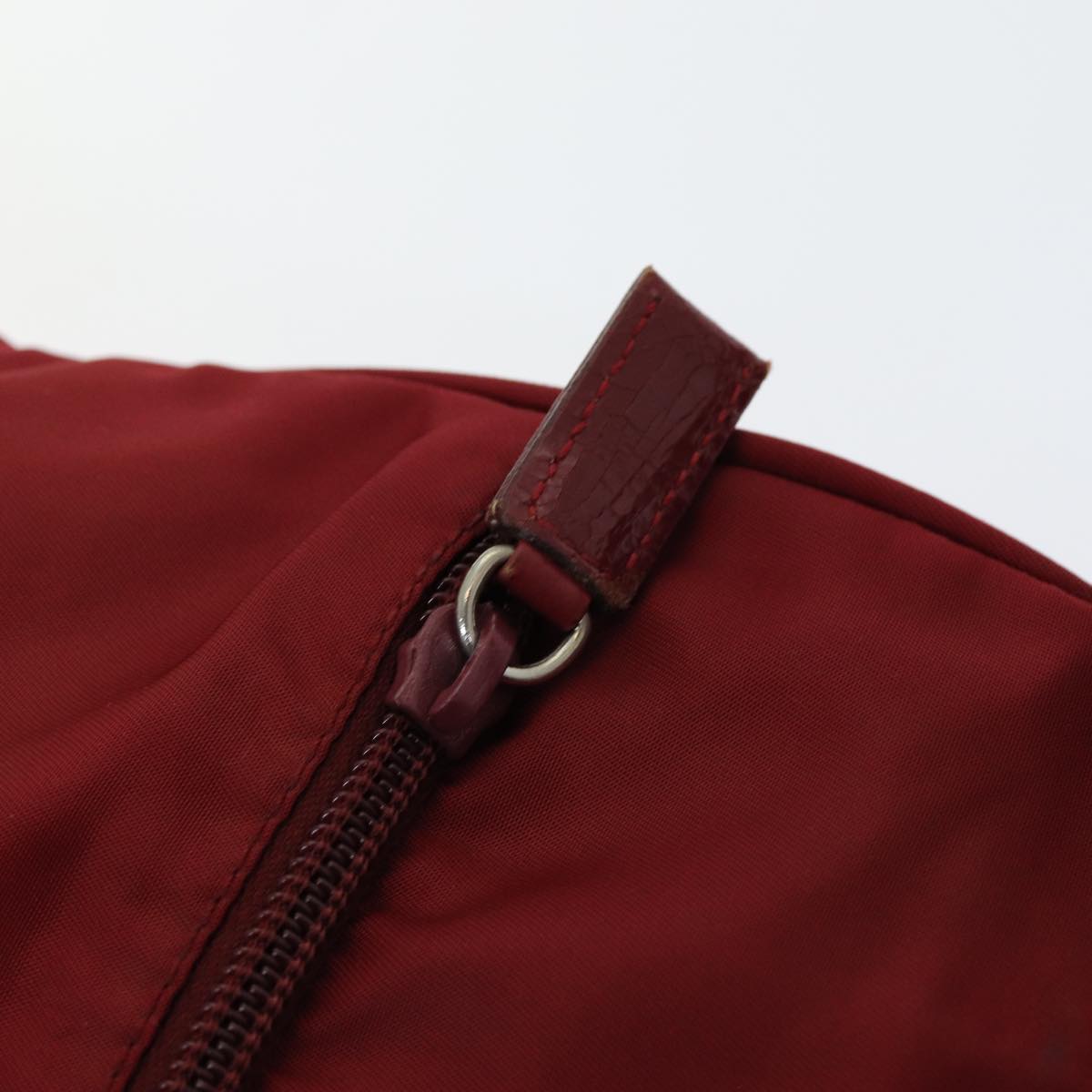 PRADA Shoulder Bag Nylon Red Auth mr372