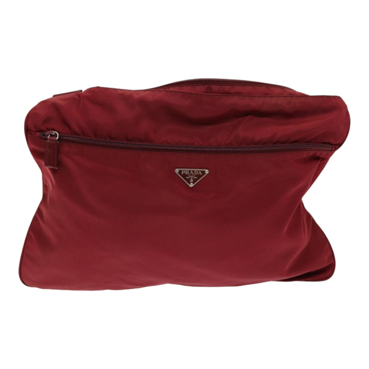 PRADA Shoulder Bag Nylon Red Auth mr372