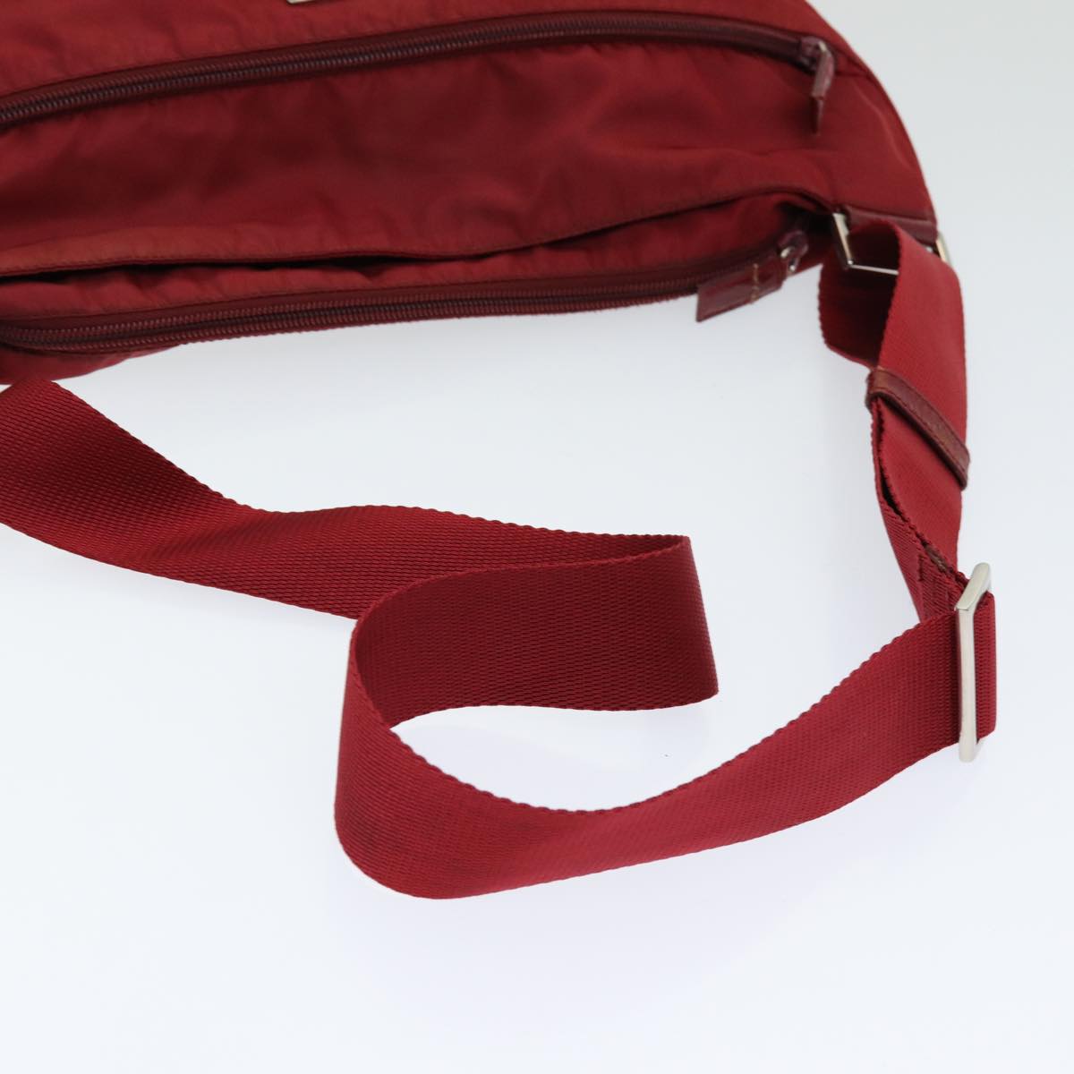 PRADA Shoulder Bag Nylon Red Auth mr372