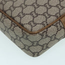 GUCCI GG Plus Supreme Clutch Bag PVC Beige Auth mr376-16