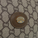 GUCCI GG Plus Supreme Clutch Bag PVC Beige Auth mr376-9