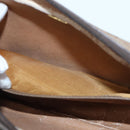 GUCCI GG Plus Supreme Clutch Bag PVC Beige Auth mr376-12