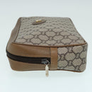 GUCCI GG Plus Supreme Clutch Bag PVC Beige Auth mr376-4