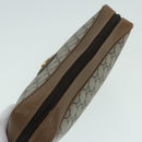 GUCCI GG Plus Supreme Clutch Bag PVC Beige Auth mr376-5