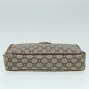 GUCCI GG Plus Supreme Clutch Bag PVC Beige Auth mr376-6