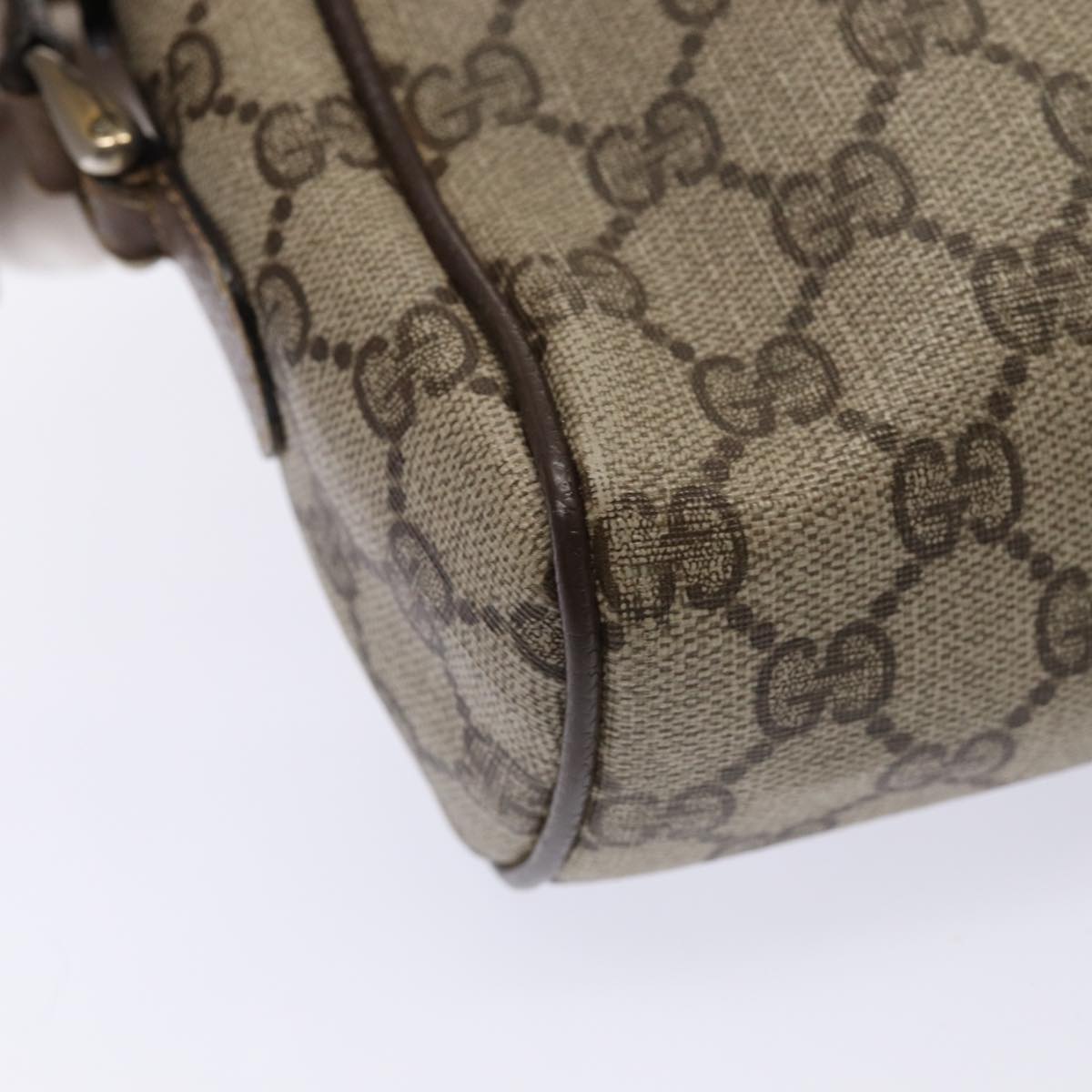 GUCCI GG Supreme Web Sherry Line Shoulder Bag PVC Beige 001 4071 5 Auth mr377