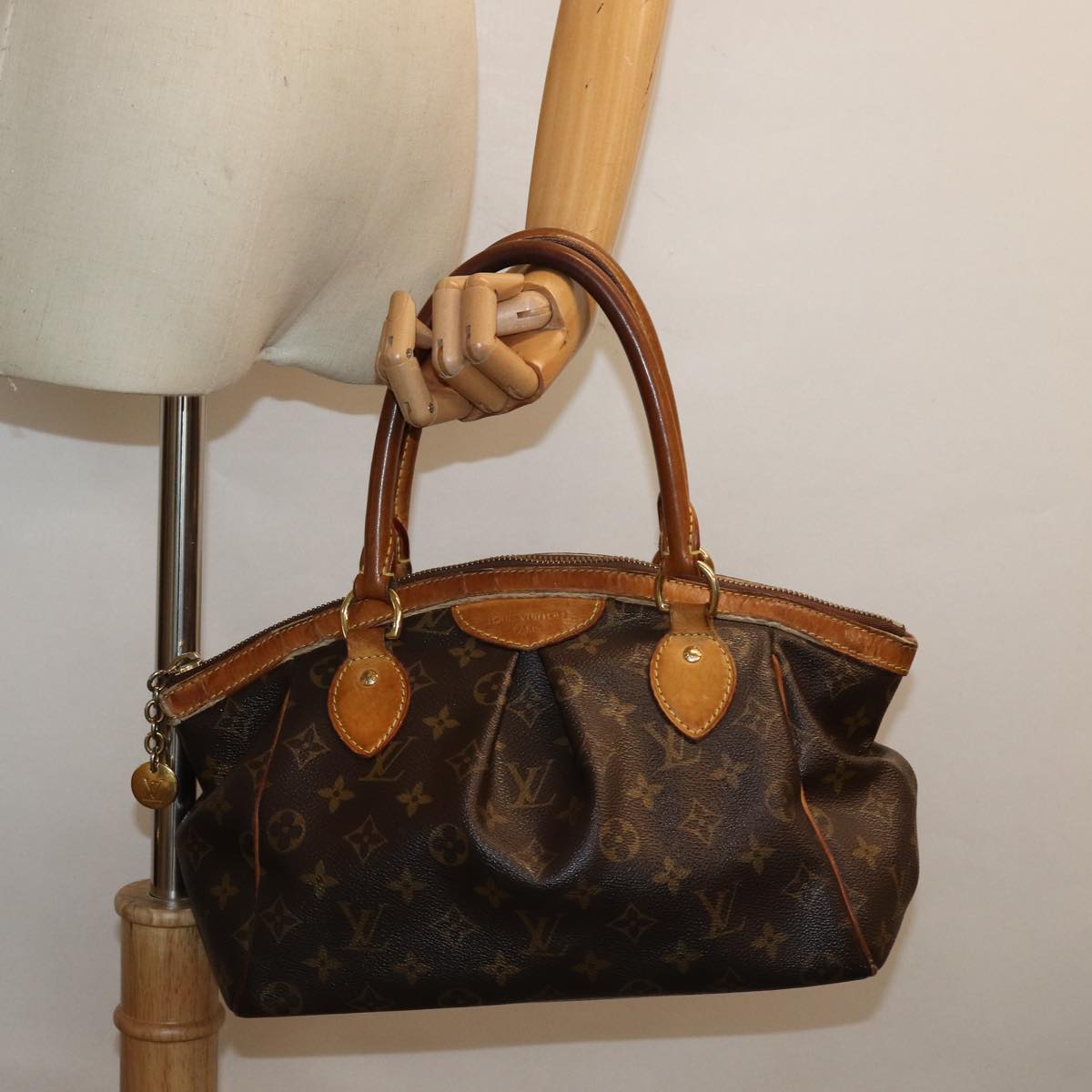 LOUIS VUITTON Monogram Tivori PM Hand Bag M40143 LV Auth mr384