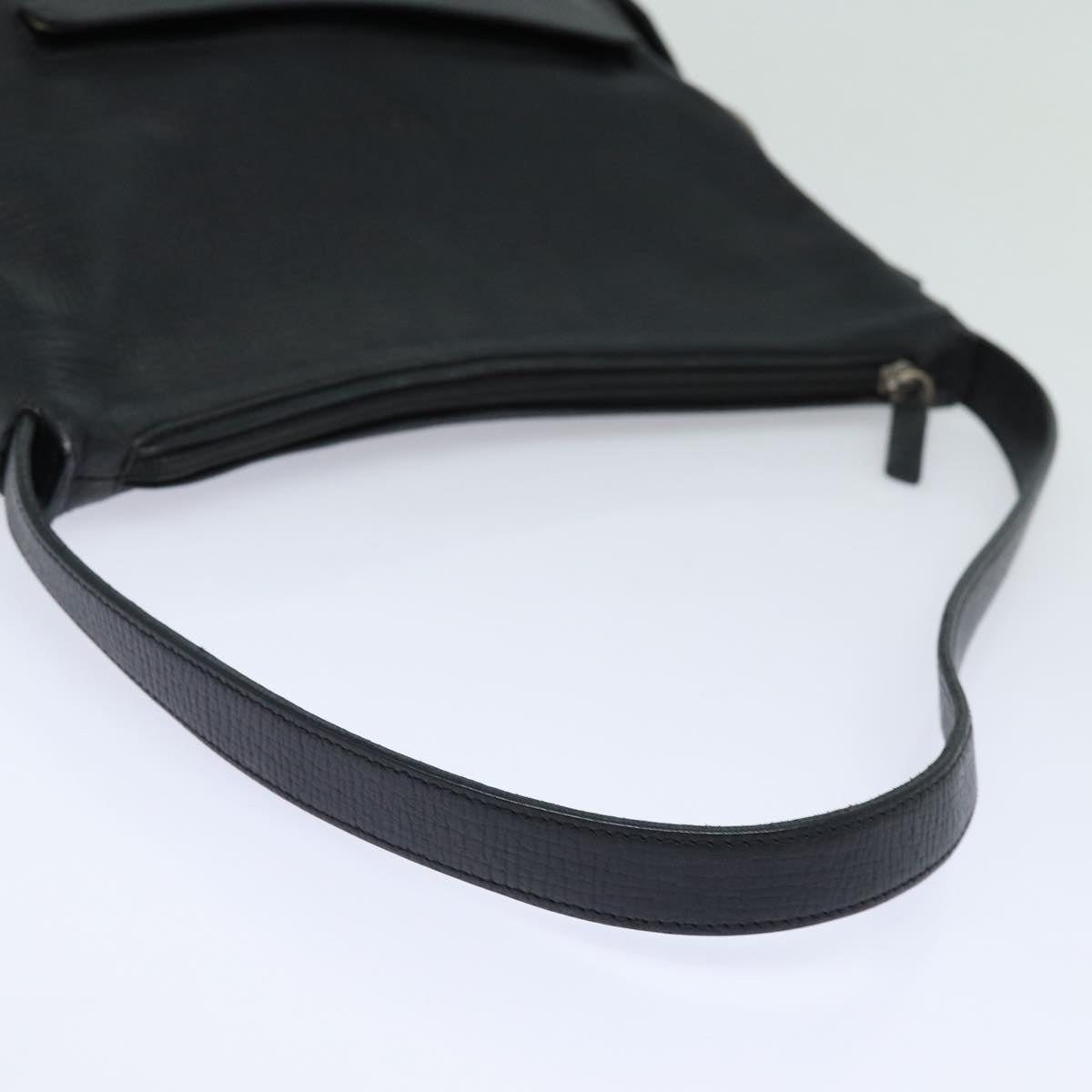 LOEWE Shoulder Bag Leather Black Auth mr385