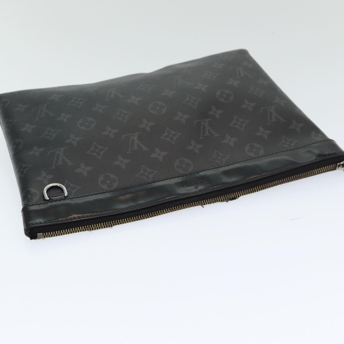 LOUIS VUITTON Monogram Eclipse Pochette Discovery Clutch Bag M62291 Auth mr391