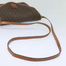 CELINE Macadam Canvas Shoulder Bag PVC Leather Brown Auth mr393-8