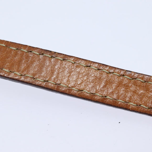 CELINE Macadam Canvas Shoulder Bag PVC Leather Brown Auth mr393