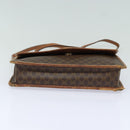 CELINE Macadam Canvas Shoulder Bag PVC Leather Brown Auth mr393-7