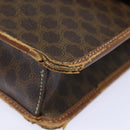 CELINE Macadam Canvas Shoulder Bag PVC Leather Brown Auth mr393-15