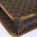 CELINE Macadam Canvas Shoulder Bag PVC Leather Brown Auth mr393-16