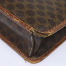 CELINE Macadam Canvas Shoulder Bag PVC Leather Brown Auth mr393-17