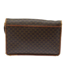 CELINE Macadam Canvas Shoulder Bag PVC Leather Brown Auth mr393-2