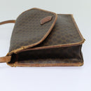 CELINE Macadam Canvas Shoulder Bag PVC Leather Brown Auth mr393-5