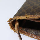 CELINE Macadam Canvas Shoulder Bag PVC Leather Brown Auth mr393-6