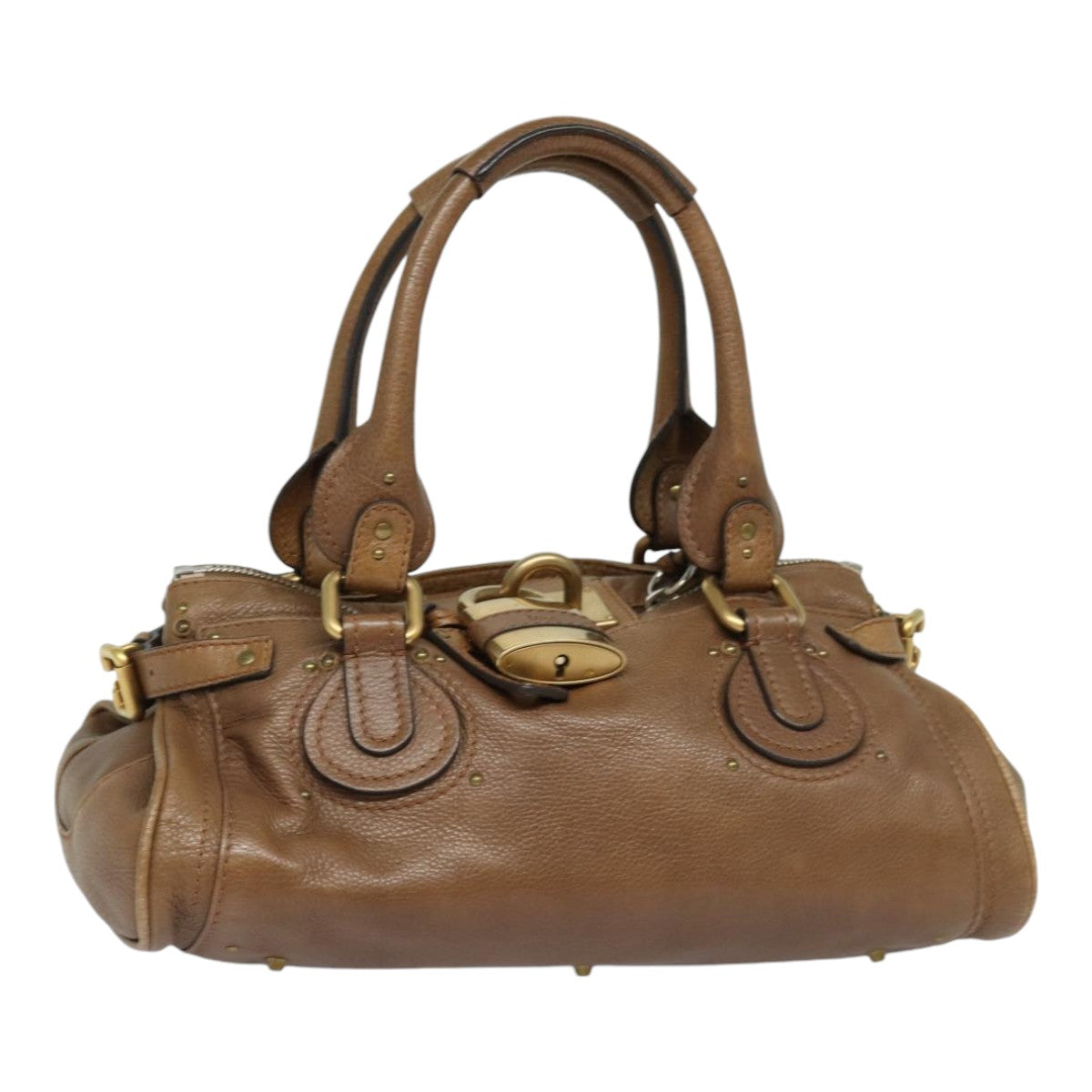 Chloe Paddington Hand Bag Leather Brown Auth mr394