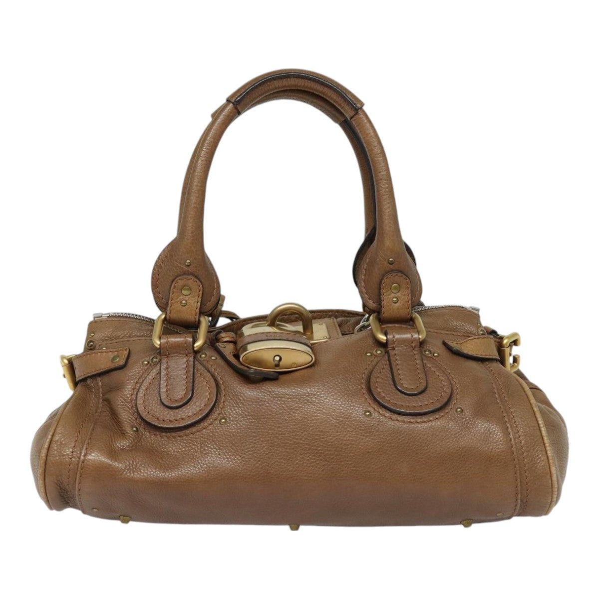 Chloe Paddington Hand Bag Leather Brown Auth mr394