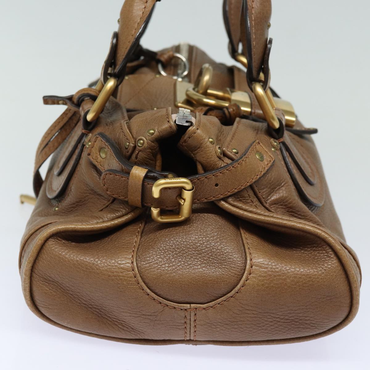 Chloe Paddington Hand Bag Leather Brown Auth mr394