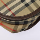 Burberrys Nova Check Shoulder Bag Canvas Leather Beige Brown Auth MR423-15