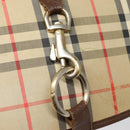 Burberrys Nova Check Shoulder Bag Canvas Leather Beige Brown Auth MR423-10