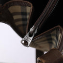 Burberrys Nova Check Shoulder Bag Canvas Leather Beige Brown Auth MR423-21