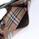 Burberrys Nova Check Shoulder Bag Canvas Leather Beige Brown Auth MR423-24