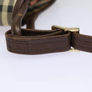 Burberrys Nova Check Shoulder Bag Canvas Leather Beige Brown Auth MR423-8