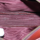 CARTIER Must Line Shoulder Bag Leather Bordeaux Gold Auth mr425-12