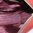 CARTIER Must Line Shoulder Bag Leather Bordeaux Gold Auth mr425-17