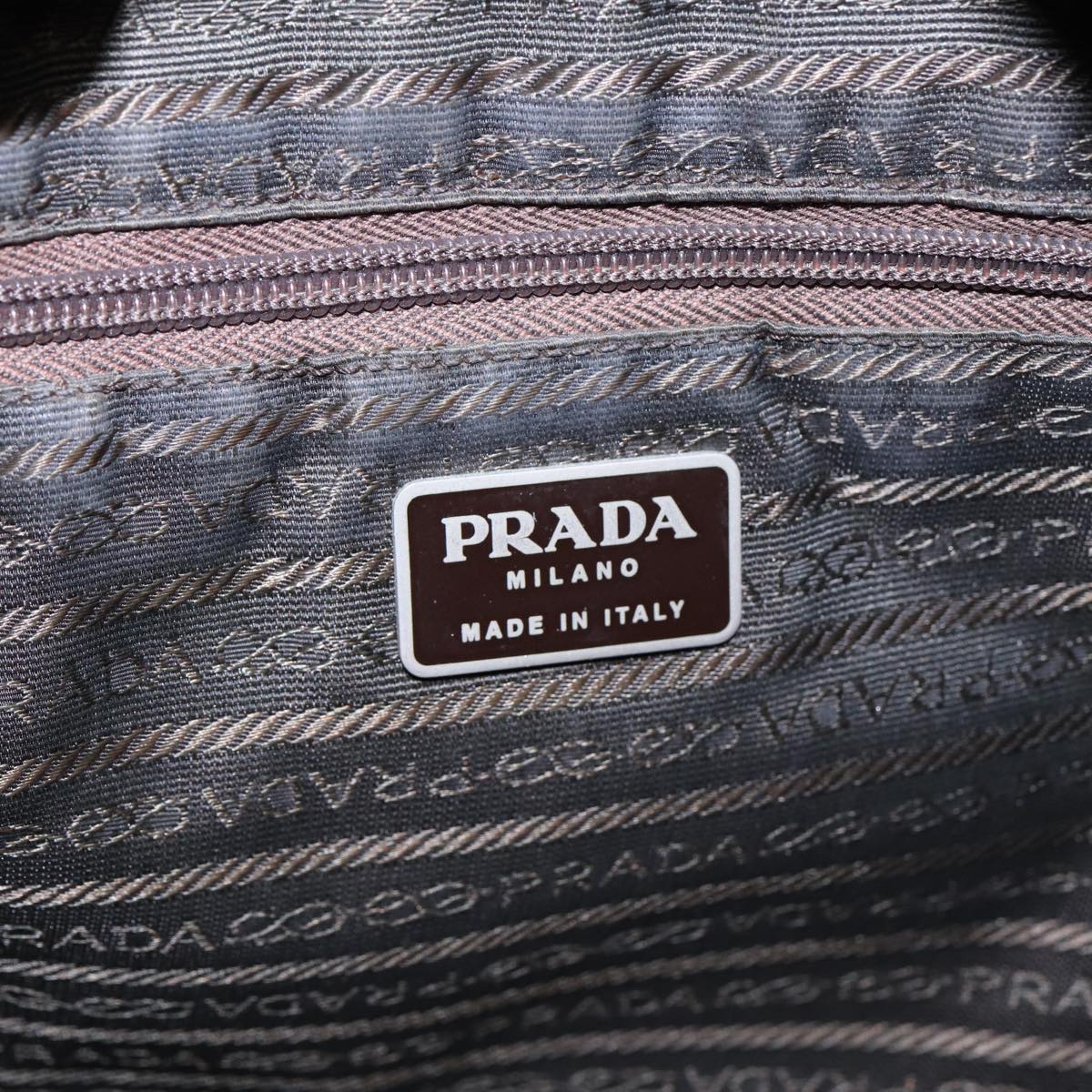 PRADA Tote Bag Nylon Khaki Auth mr430