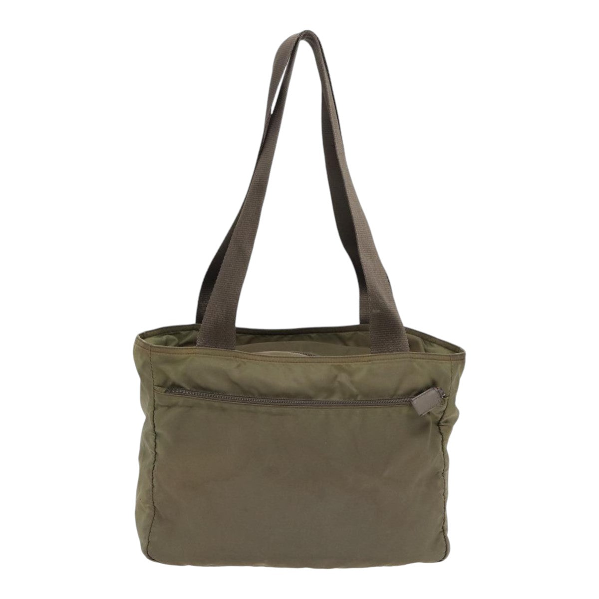 PRADA Tote Bag Nylon Khaki Auth mr430