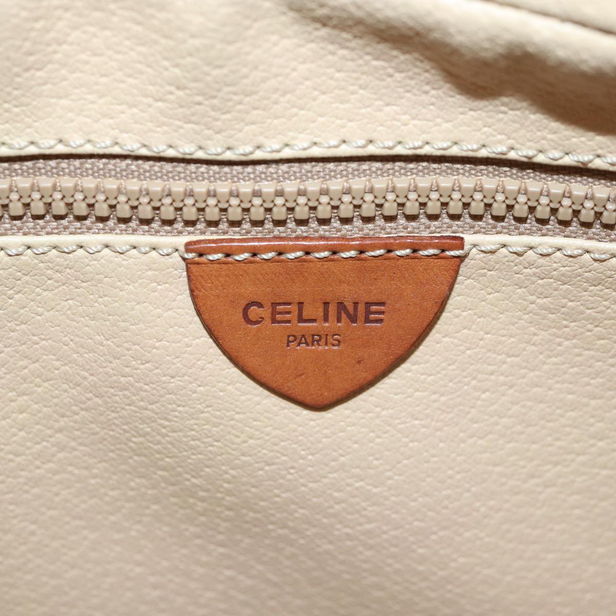 CELINE Macadam Canvas Clutch Bag Clutch Bag PVC Leather Brown Auth mr439