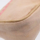 PRADA Sports Accessory Pouch Canvas Pink Silver Auth mr441-15