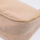 PRADA Sports Accessory Pouch Canvas Pink Silver Auth mr441-16