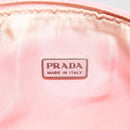 PRADA Sports Accessory Pouch Canvas Pink Silver Auth mr441-10