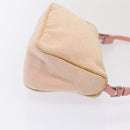 PRADA Sports Accessory Pouch Canvas Pink Silver Auth mr441-3