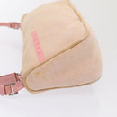 PRADA Sports Accessory Pouch Canvas Pink Silver Auth mr441-4