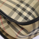 Burberrys Nova Check Shoulder Bag Canvas Beige Black Silver Auth mr460-16
