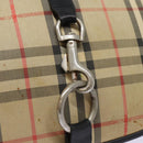 Burberrys Nova Check Shoulder Bag Canvas Beige Black Silver Auth mr460-10