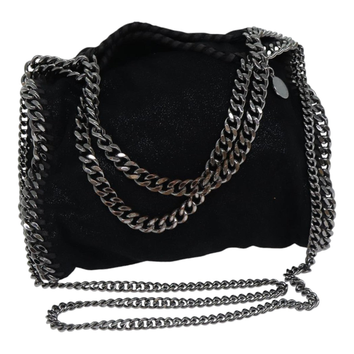 Stella Maccartney Chain Falabella Shoulder Bag polyester Black Auth mr468